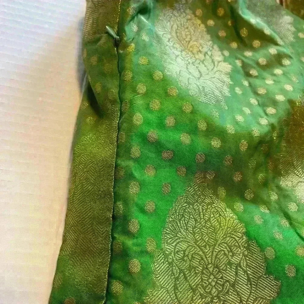 New With Tags! Rich Lady Green and Gold embroidered dress Size XL - Picture 5 of 6